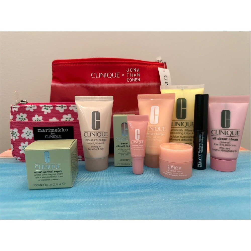 Clinique LOT-Jonathan Cohen Bag And Marimekko Card Holder Plus Skincare &Mascara